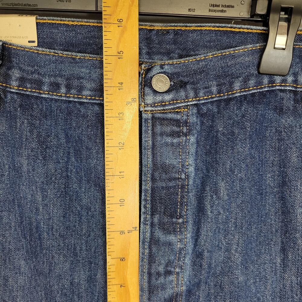 Levis 501 Jeans Mens 48x34 Blue Denim Straight Leg Button Fly Original Classic - Picture 10 of 16